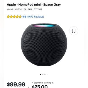 Bundle of 3 HomePod minis, space gray